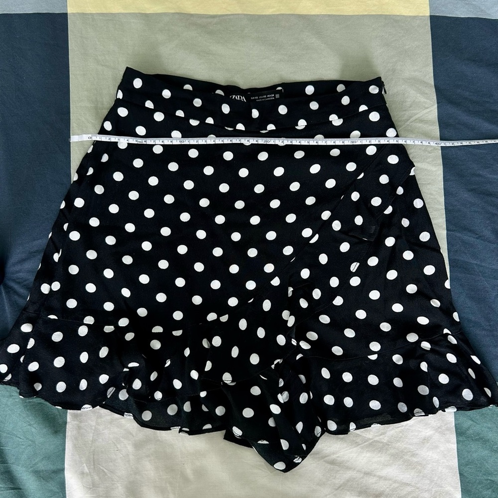 Zara Black and White Polka Dot Skort
